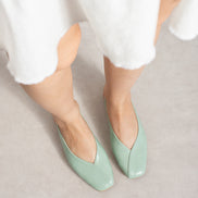 Vaghessa Lumira Yeşil ( Mint- Su YEŞİLİ ) Slingback Babet