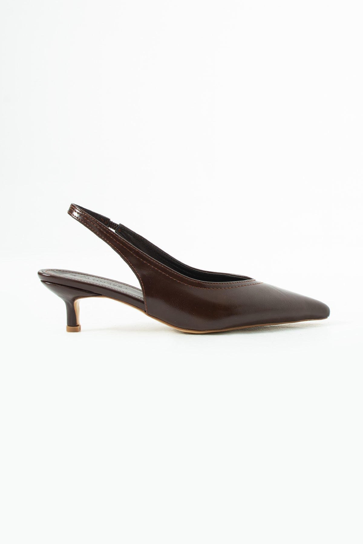 Vaghessa Alvara Kahverengi Slingback Arka Açık Lastikli