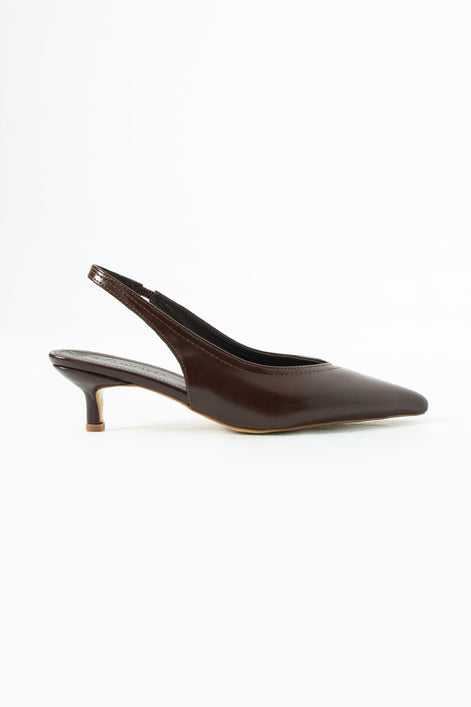 Vaghessa Alvara Kahverengi Slingback Arka Açık Lastikli