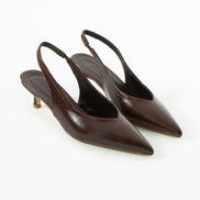 Vaghessa Alvara Kahverengi Slingback Arka Açık Lastikli