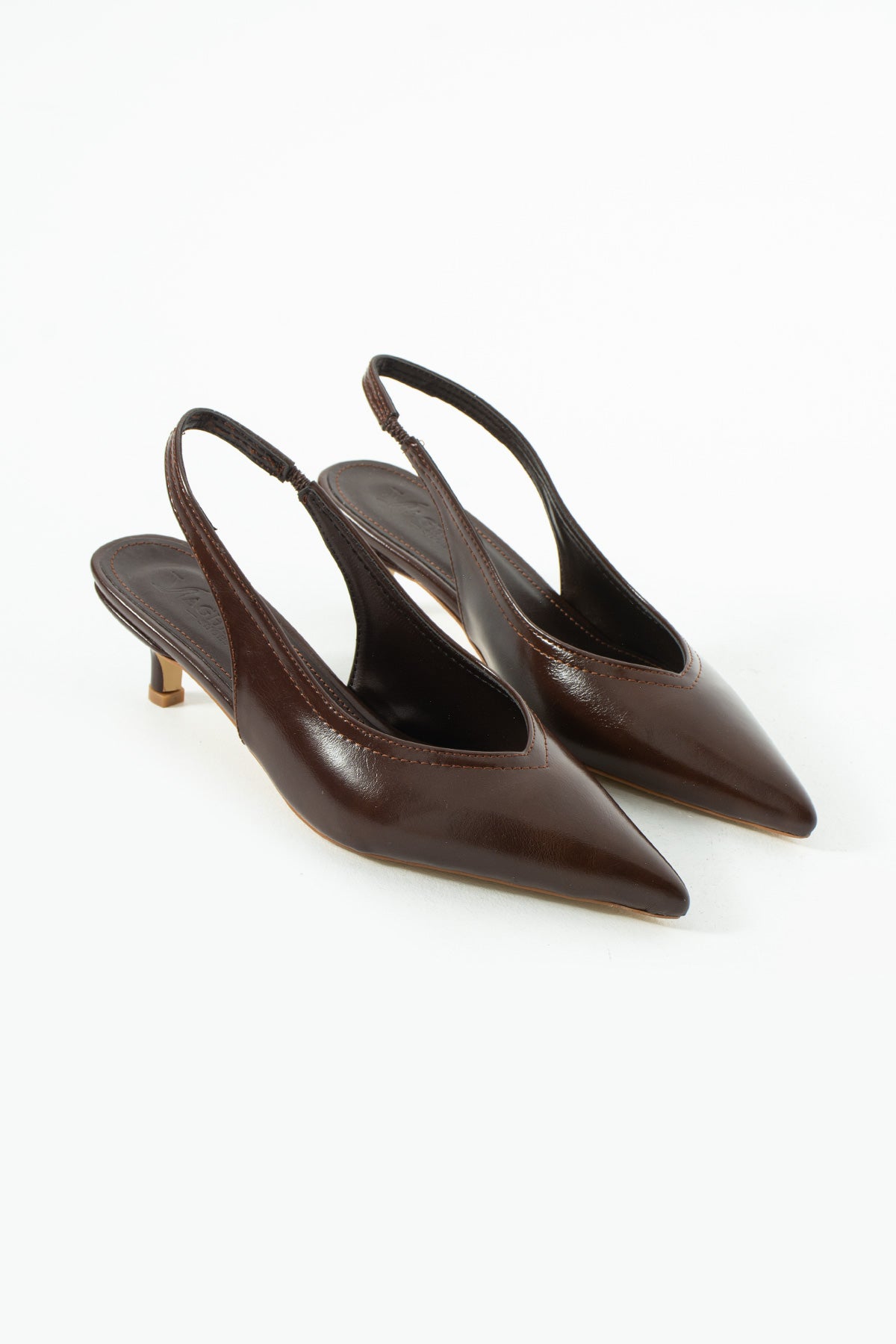 Vaghessa Alvara Kahverengi Slingback Arka Açık Lastikli