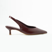Vaghessa Alvara Bordo Slingback Arka Açık Lastikli