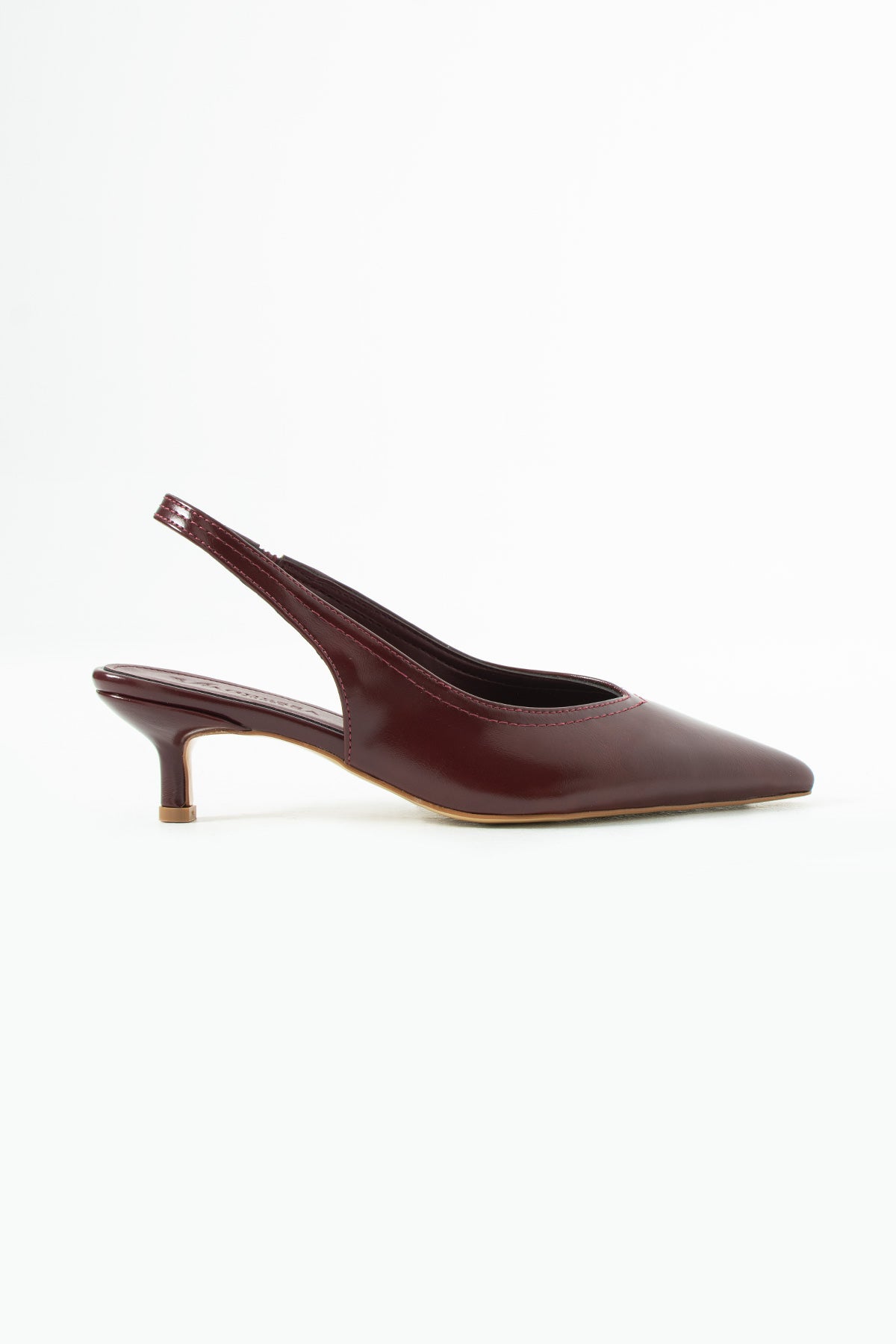 Vaghessa Alvara Bordo Slingback Arka Açık Lastikli
