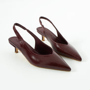 Vaghessa Alvara Bordo Slingback Arka Açık Lastikli