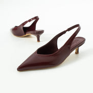 Vaghessa Alvara Bordo Slingback Arka Açık Lastikli