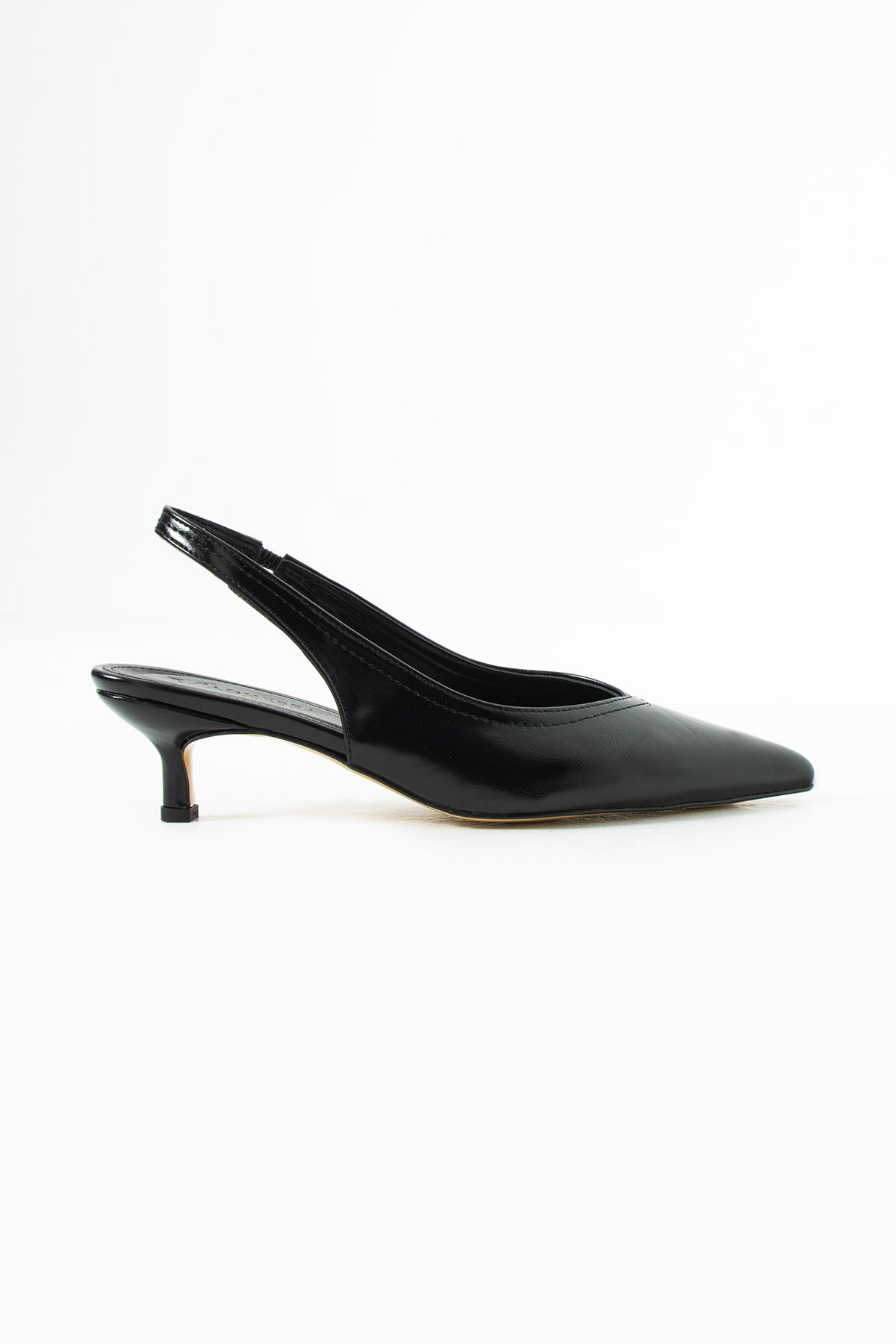 Vaghessa Alvara Siyah Slingback Arka Açık Lastikli