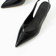 Vaghessa Alvara Siyah Slingback Arka Açık Lastikli