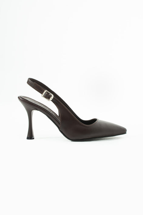 Vaghessa Elysia Kahverengi Arka Açık Slingback