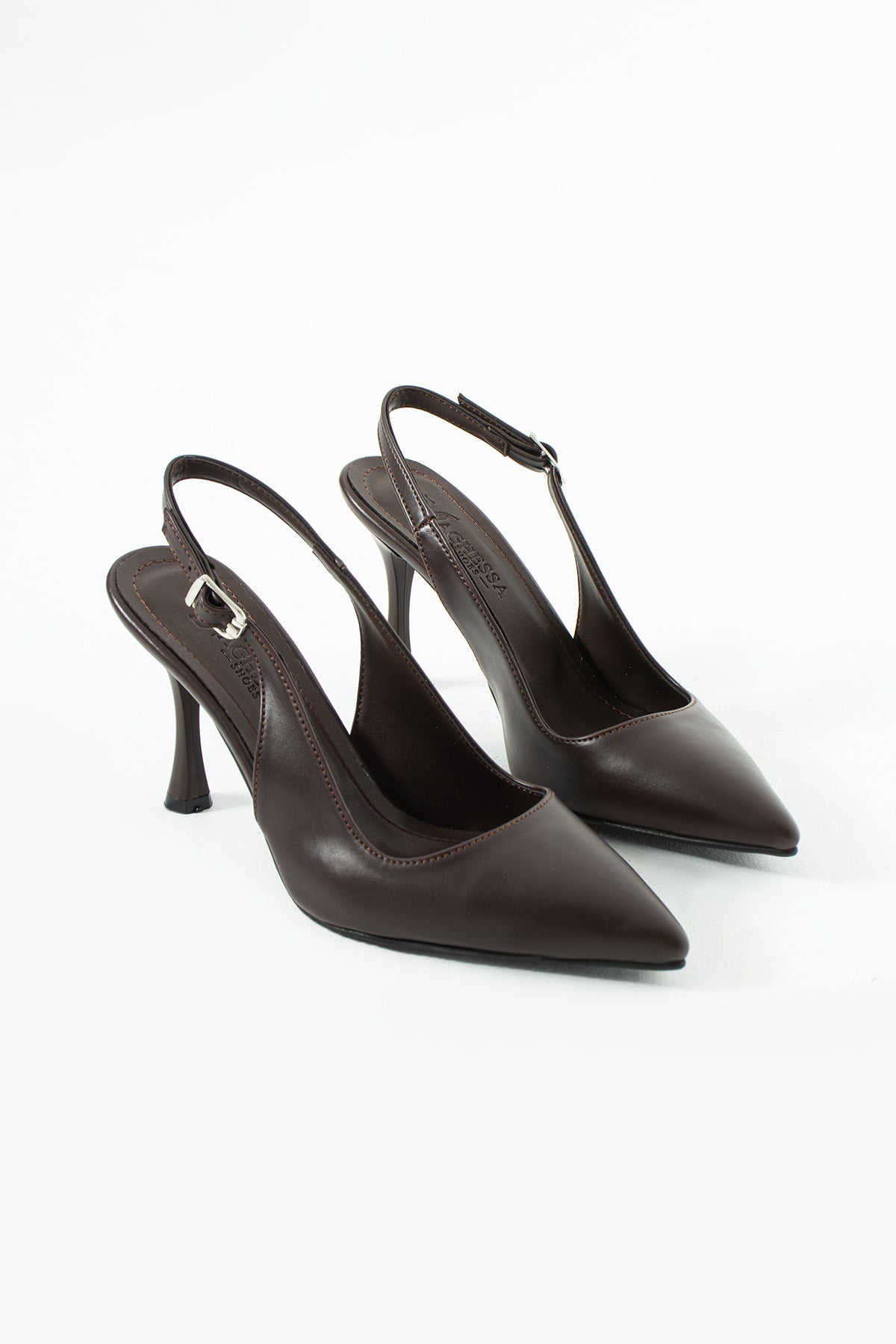 Vaghessa Elysia Kahverengi Arka Açık Slingback