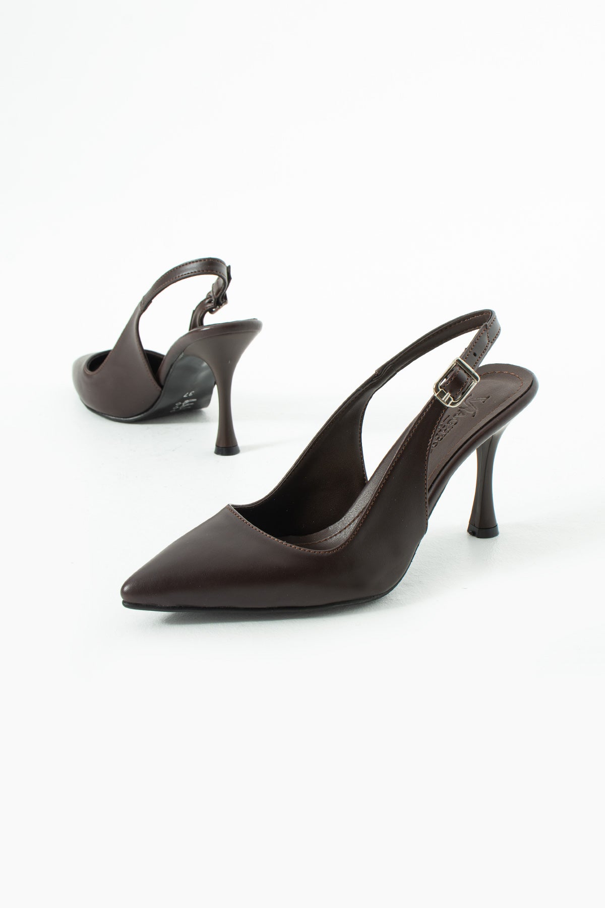 Vaghessa Elysia Kahverengi Arka Açık Slingback
