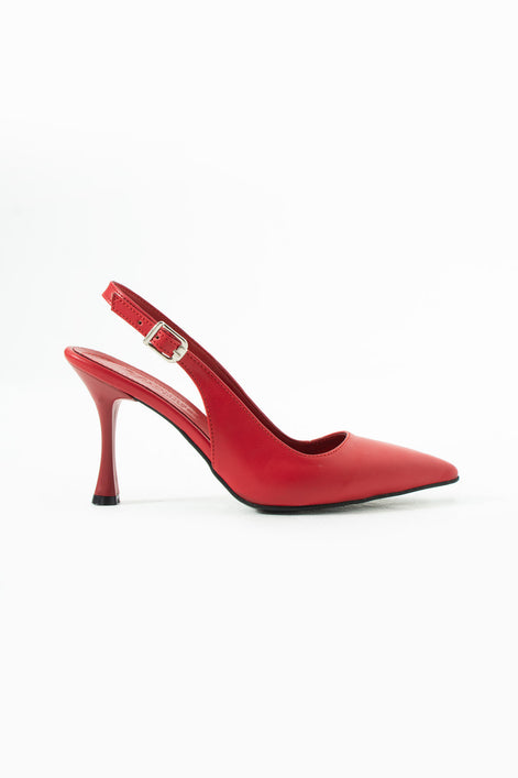 Vaghessa Elysia Kırmızı Arka Açık Slingback