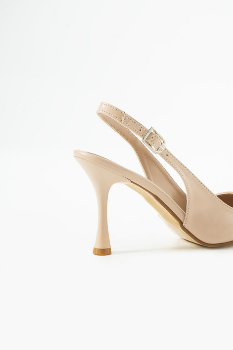 Vaghessa Elysia Bej Arka Açık Slingback