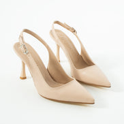 Vaghessa Elysia Bej Arka Açık Slingback