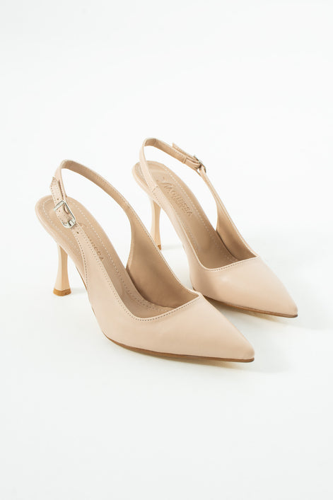 Vaghessa Elysia Bej Arka Açık Slingback