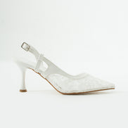 Vaghessa Nerina Beyaz Dantelli Slingback