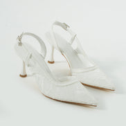 Vaghessa Nerina Beyaz Dantelli Slingback