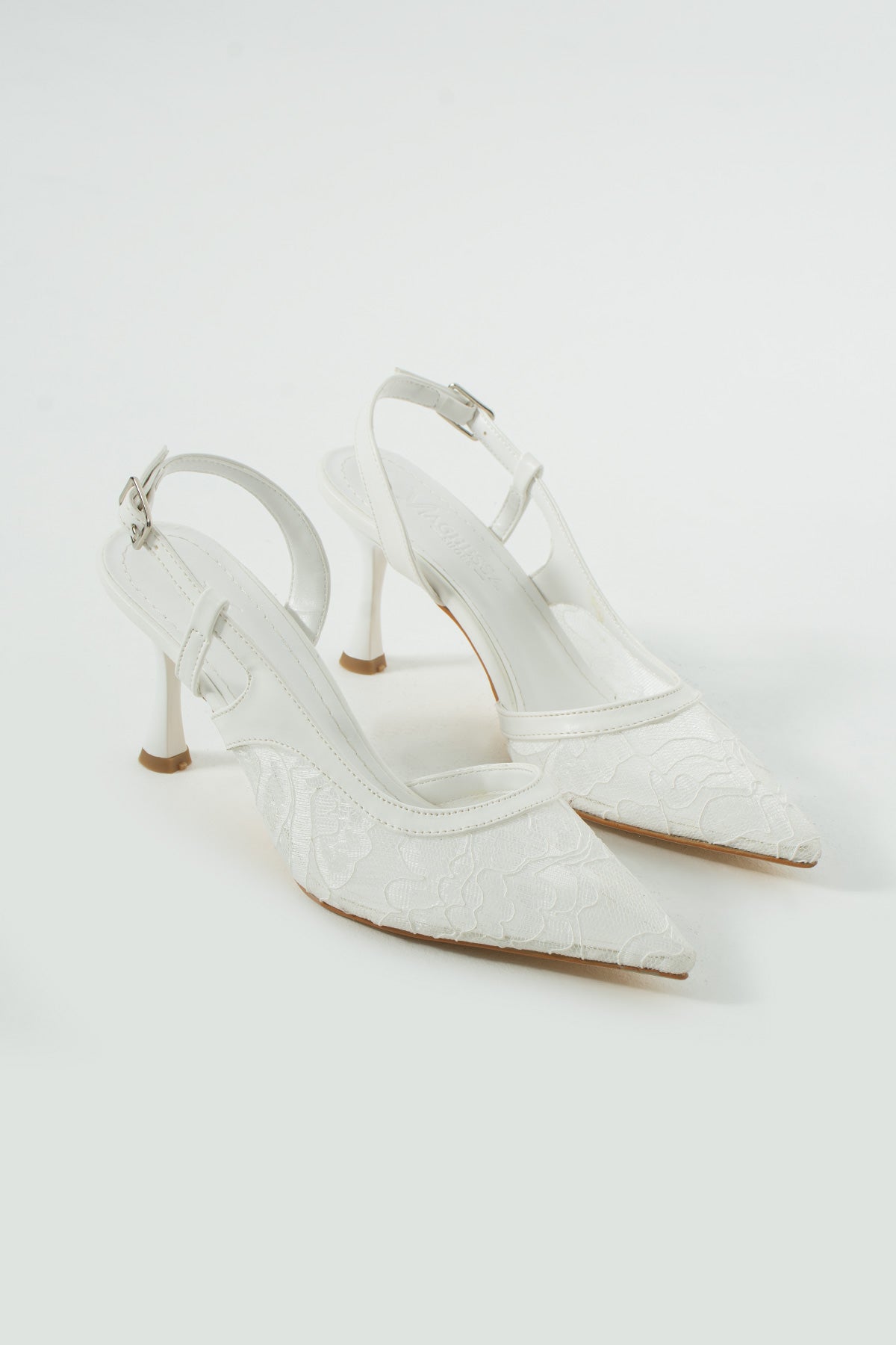 Vaghessa Nerina Beyaz Dantelli Slingback