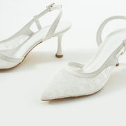 Vaghessa Nerina Beyaz Dantelli Slingback