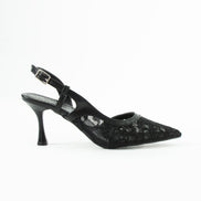 Vaghessa Nerina Siyah Dantelli Slingback