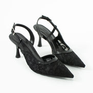 Vaghessa Nerina Siyah Dantelli Slingback