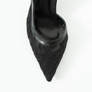 Vaghessa Nerina Siyah Dantelli Slingback