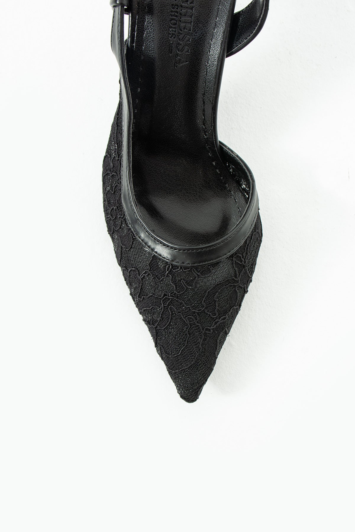 Vaghessa Nerina Siyah Dantelli Slingback
