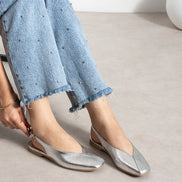 Vaghessa Lumira Gümüş (SİLVER) Slingback Babet