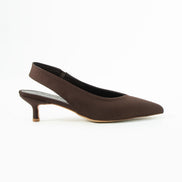 Vaghessa Zenya Bordo Arka Açık Kalın Lastikli Slingback