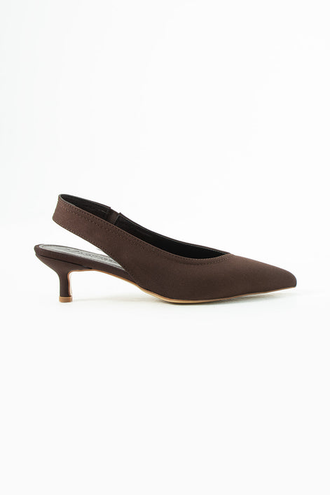 Vaghessa Zenya Bordo Arka Açık Kalın Lastikli Slingback
