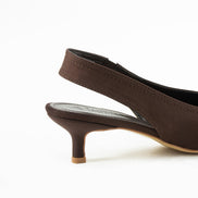 Vaghessa Zenya Bordo Arka Açık Kalın Lastikli Slingback