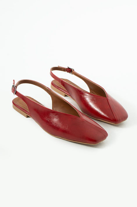 Vaghessa Lumira Kırmızı Slingback Babet