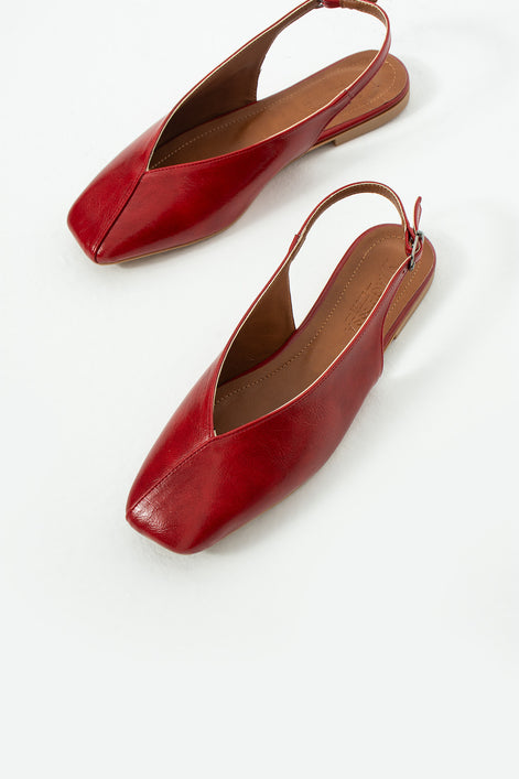 Vaghessa Lumira Kırmızı Slingback Babet