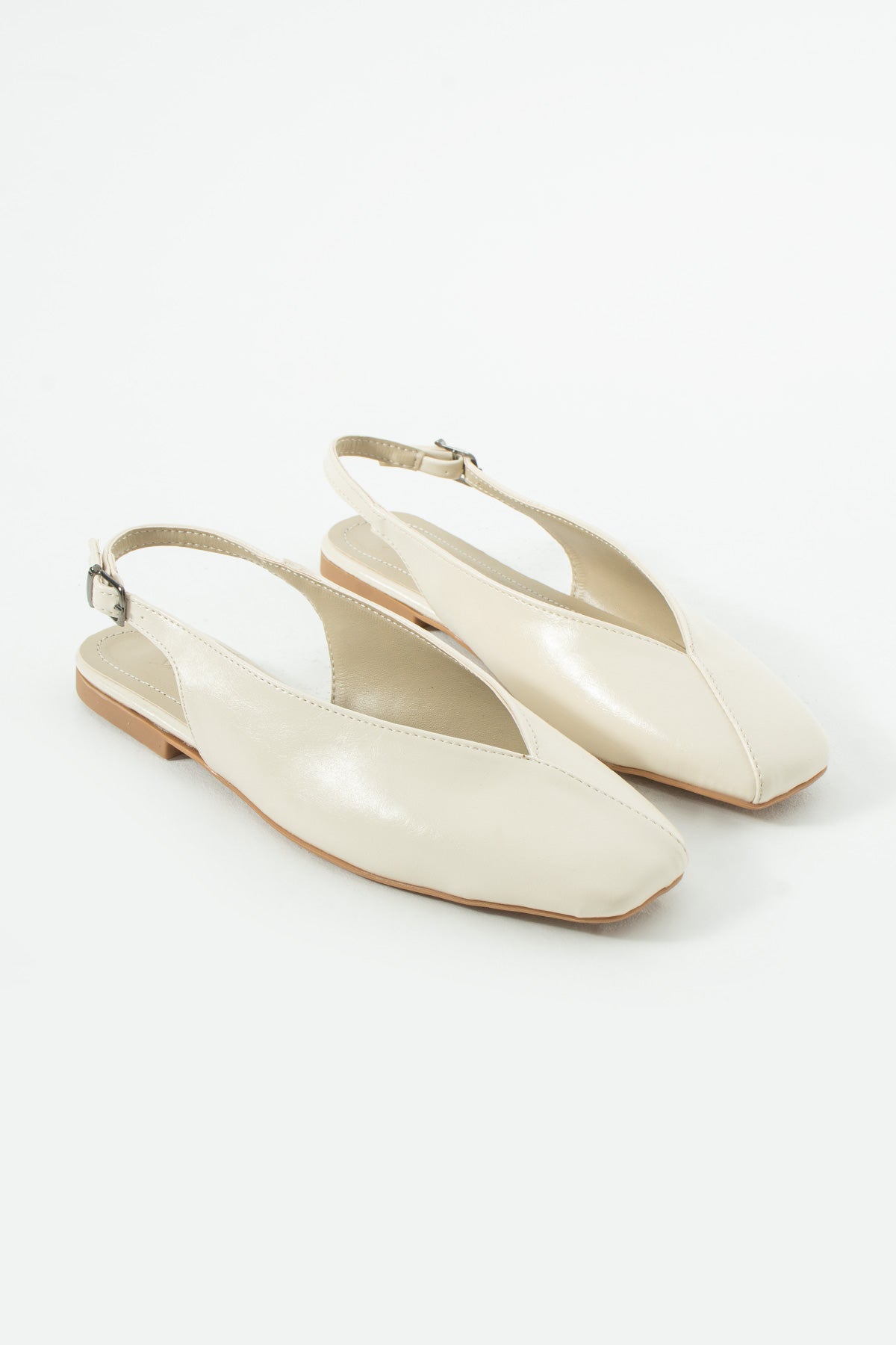 Vaghessa Lumira Bej Slingback Babet