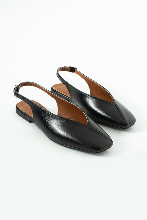 Vaghessa Lumira Siyah Slingback Babet