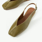 Vaghessa Lumira Haki (Yeşil) Slingback Babet