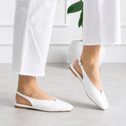 Vaghessa Lumira Beyaz Slingback Babet
