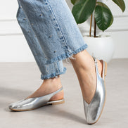 Vaghessa Lumira Gümüş (SİLVER) Slingback Babet