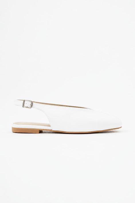 Vaghessa Lumira Beyaz Slingback Babet