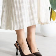 Vaghessa Elysia Kahverengi Arka Açık Slingback