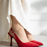 Vaghessa Elysia Kırmızı Arka Açık Slingback