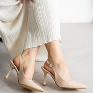 Vaghessa Elysia Bej Arka Açık Slingback