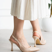 Vaghessa Elysia Bej Arka Açık Slingback