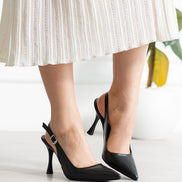 Vaghessa Elysia Siyah Arka Açık Slingback