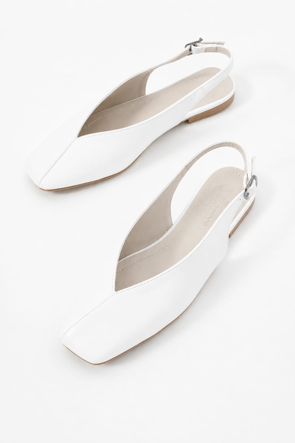 Vaghessa Lumira Beyaz Slingback Babet
