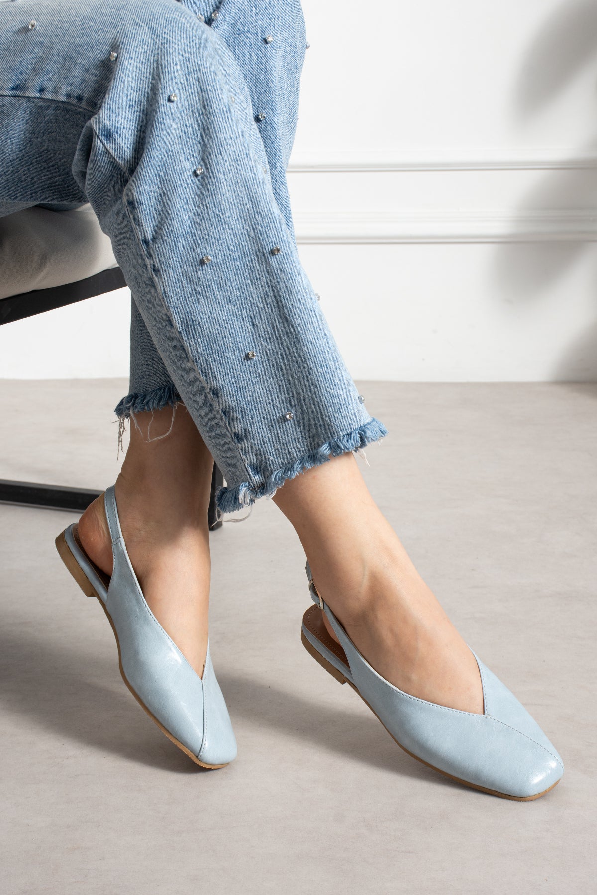 Vaghessa Lumira Mavi (BABY) Slingback Babet