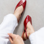 Vaghessa Lumira Kırmızı Slingback Babet