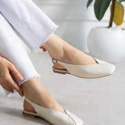 Vaghessa Lumira Bej Slingback Babet