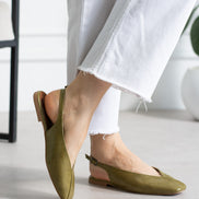 Vaghessa Lumira Haki (Yeşil) Slingback Babet
