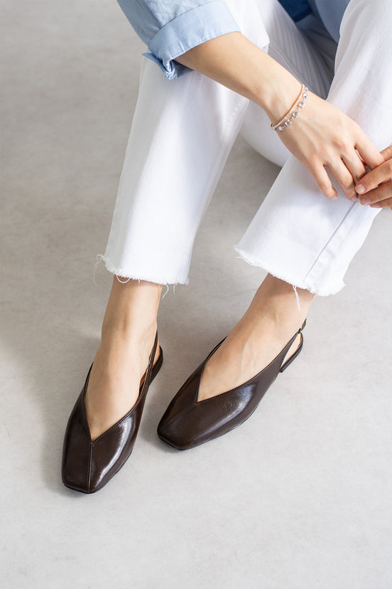 Vaghessa Lumira Kahverengi Slingback Babet