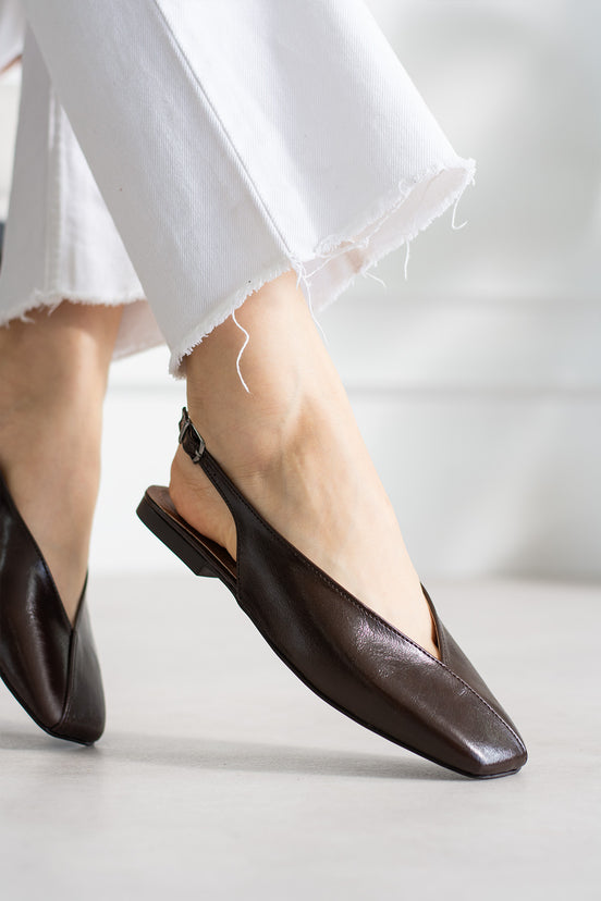 Vaghessa Lumira Kahverengi Slingback Babet